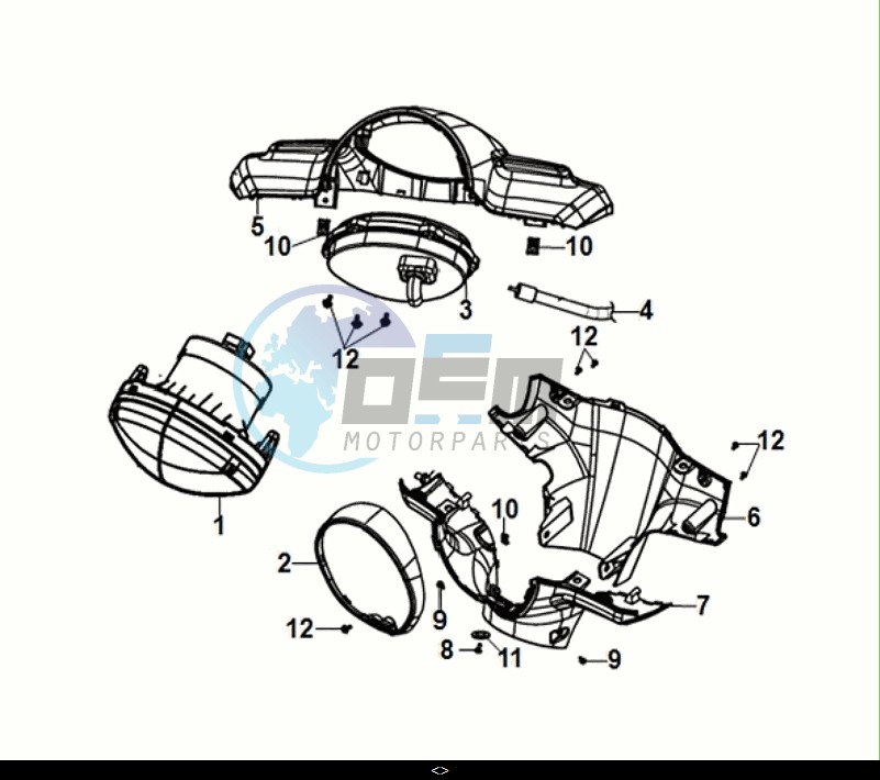 HANDLE COVER - HEAD LIGHT