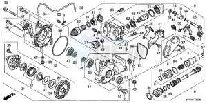 TRX420FPMC TRX420 ED drawing FRONT FINAL GEAR