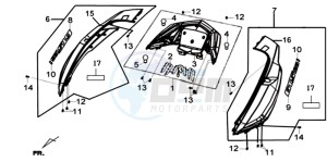 GTS 125I ABS-SNS EURO4 L7 drawing COWLING