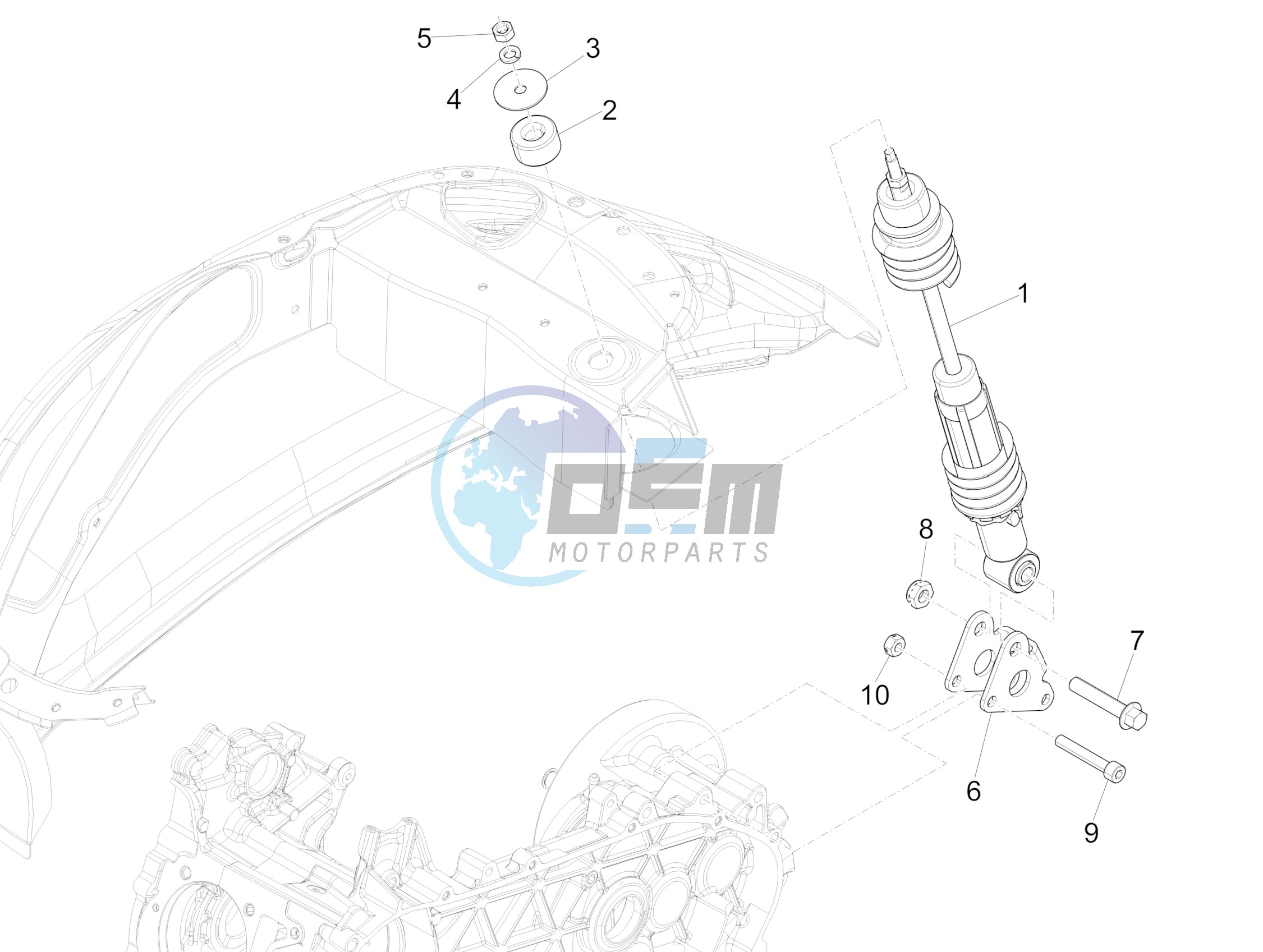 Rear suspension - Shock absorber/s