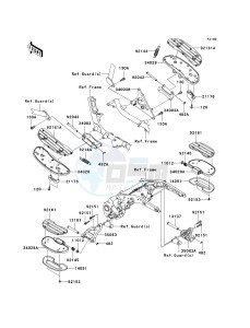 VN 1600 G [VULCAN 1600 NOMAD] (6F) G6F drawing FOOTRESTS