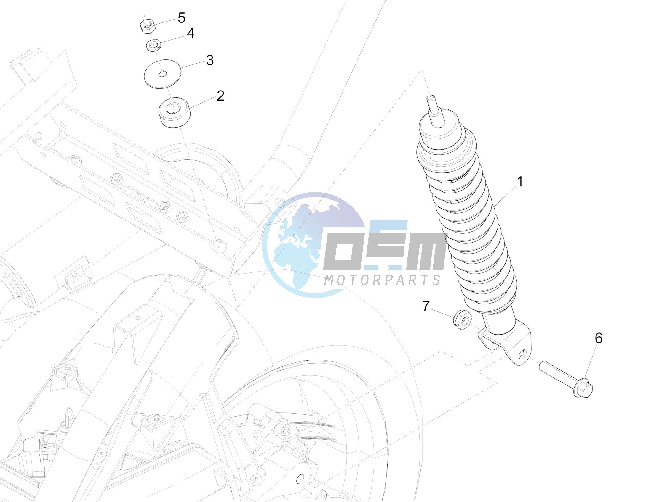 Rear suspension - Shock absorber/s