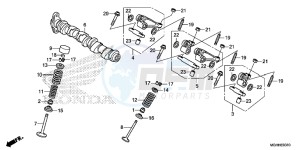 VFR1200XDH 2ED - (2ED) drawing CAMSHAFT/ VALVE (REAR)