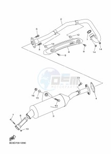 YFM90R (BD3M) drawing EXHAUST