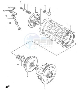 RM80 (E28) drawing CLUTCH (MODEL G H J)