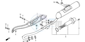 CRF80F 100 drawing EXHAUST MUFFLER