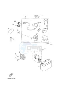 YP125RA (ABS) X-MAX 250 ABS (2DL9 2DL9 2DL9 2DL9) drawing ELECTRICAL 1