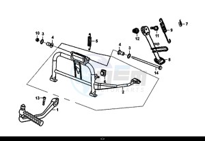 SYMPHONY ST 50 (XB05W4-EU) (E4) (L7-M0) drawing MAIN STAND - KICK STARTER ARM