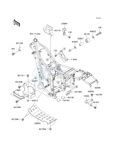 KLX 250 H [KLX250S] (H6F-H7F) H6F drawing FRAME FITTINGS