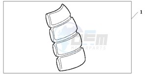 CB250 drawing TANK PAD 2