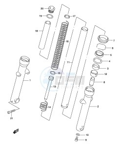 GZ125 (P19) drawing FRONT FORK DAMPER