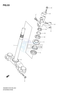 AN400 (E3-E28) Burgman drawing STEERING STEM (AN400K3 K4 K5 K6)