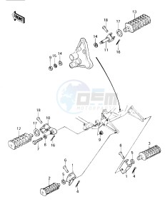 KZ 1300 A (A1-A3) drawing FOOTRESTS