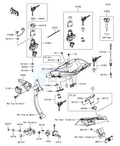 Z1000SX_ABS ZX1000MFF FR GB XX (EU ME A(FRICA) drawing Ignition Switch