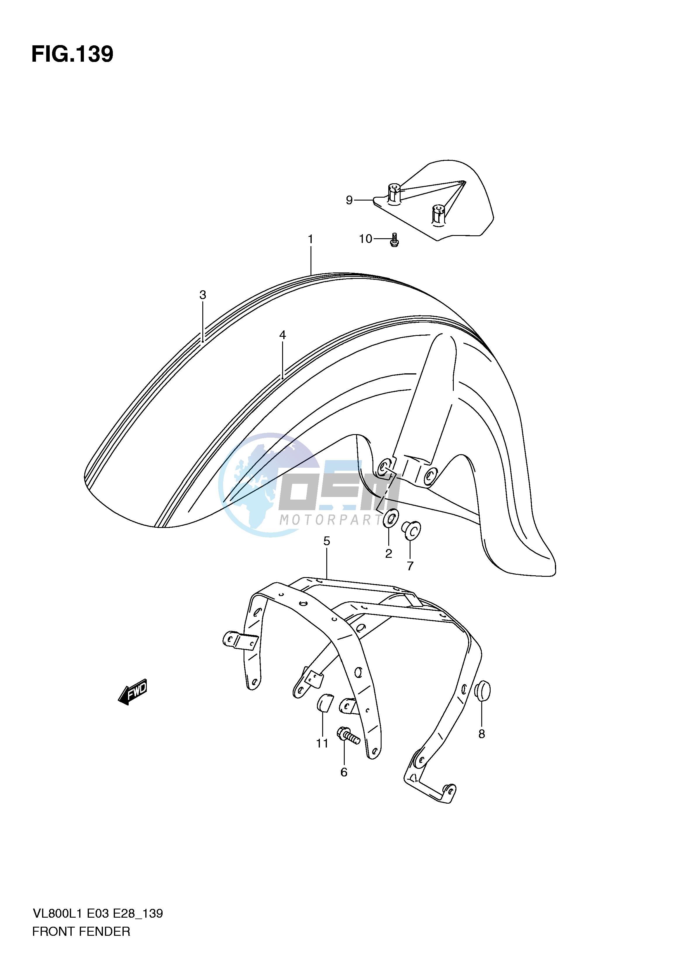 FRONT FENDER (VL800CL1 E33)