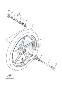 YBR125ESD (3D9B) drawing FRONT WHEEL