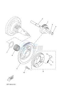 MT125 MT-125 (5D7L) drawing STARTER CLUTCH