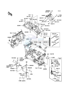 BRUTE FORCE 750 4x4i EPS KVF750GEF EU drawing Frame Fittings