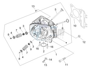 Zip & Zip 100 drawing Cilinder head unit - Valve