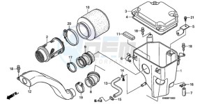 TRX250X9 Australia - (U) drawing AIR CLEANER