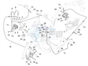 MEDLEY 125 4T IE ABS E4 2020 (EMEA) drawing Brakes pipes - Calipers (ABS)