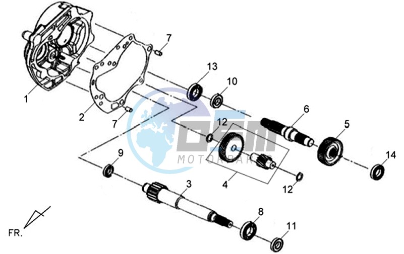 CRANKCASE - DRIVE SHAFT