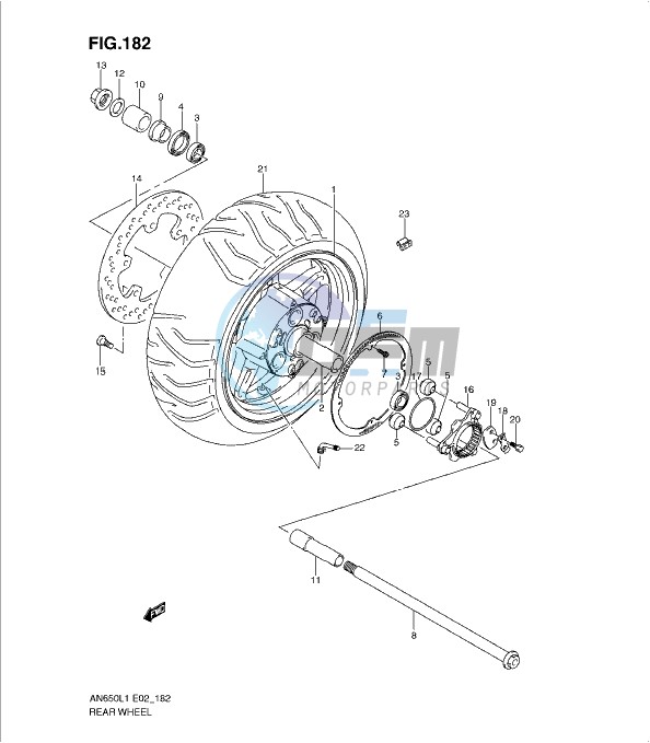 REAR WHEEL (AN650AL1 E51)