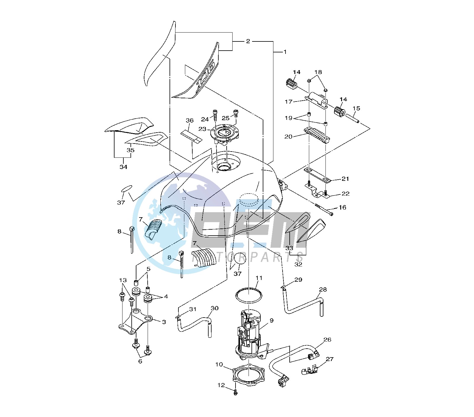 FUEL TANK 20S1-S2-S5-SA