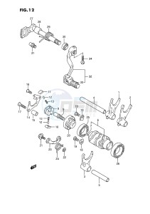 RMX250 (E3) drawing GEAR SHIFTING