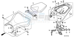 CBR1000RA9 E / ABS MKH REP drawing SEAT