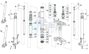 Stelvio 1200 - NTX - ABS 1200 drawing Front fork