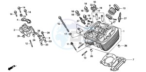 XL600V TRANSALP drawing CYLINDER HEAD (FRONT)