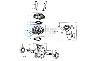 LOOXOR - 100 cc drawing CRANKSHAFT-CYLINDER