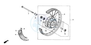 XR50R drawing FRONT WHEEL