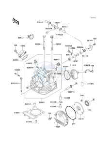 KLF 250 A [BAYOU 250] (A6F-A9F) A7F drawing CYLINDER HEAD