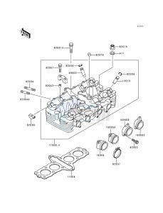 ZR 750 C [ZEPHYR 750] (C1-C3) [ZEPHYR 750] drawing CYLINDER HEAD