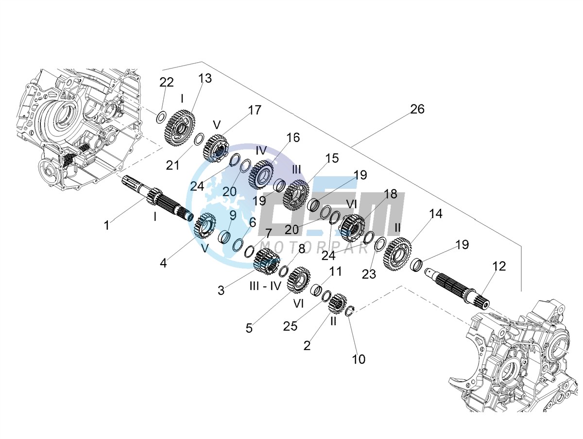 Gear box - Gear assembly