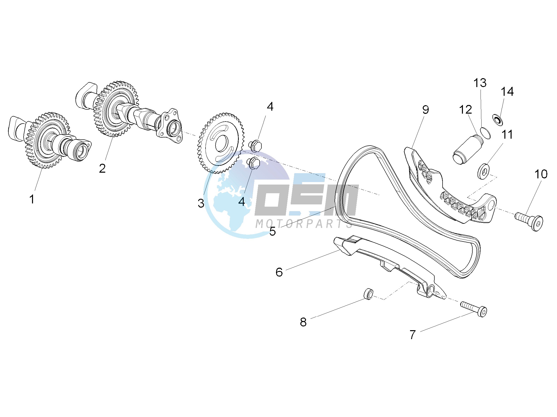 Front cylinder timing system