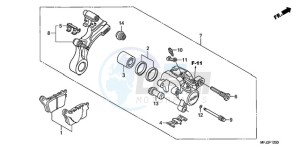 CBR600RRA E drawing REAR BRAKE CALIPER (CBR600RR)