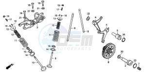 CG125 drawing CAMSHAFT/VALVE (1)