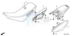 CRF50F9 Australia - (U) drawing SEAT/REAR FENDER