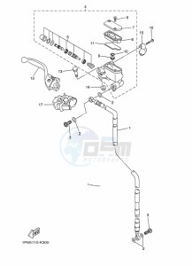 YZ125 (B0VB) drawing FRONT MASTER CYLINDER