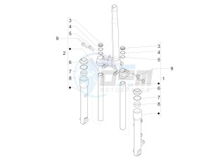 Liberty iGet 50 4T 3V (NAFTA) drawing Fork's components (Wuxi Top)