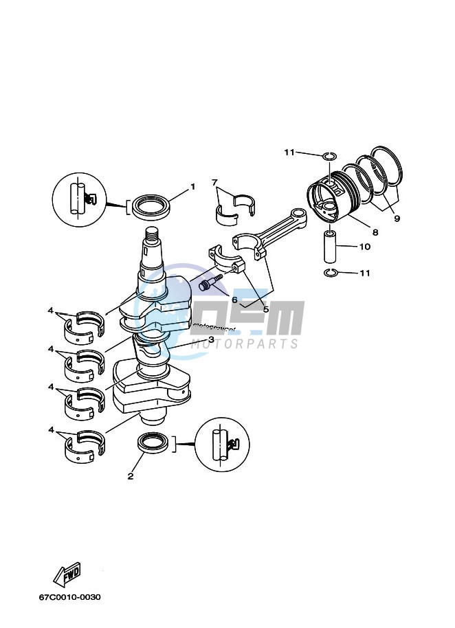 CRANKSHAFT--PISTON