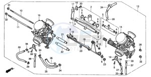 CB500 drawing CARBURETOR (ASSY.)