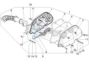 GTS 125 4T E3 UK drawing Air filter