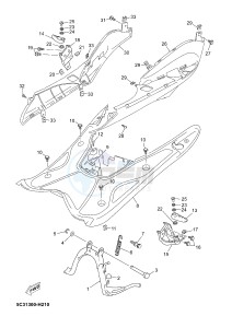 YN50FU NEO'S 4 UBS (2ACH) drawing STAND & FOOTREST