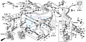 ST1300 drawing FRONT BRAKE HOSE (ST1300A)