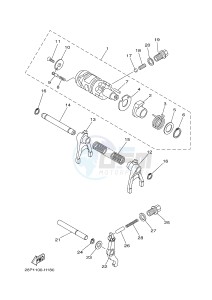 YFM700FWAD YFM7FGPB GRIZZLY 700 EPS (1HPD 1HPE) drawing SHIFT CAM & FORK