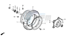 ST50 drawing FRONT WHEEL